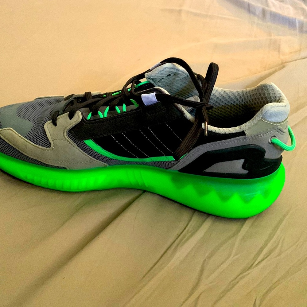 Green glow in the dark Adidas